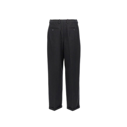 Pantalon décontracté noir en cachemire Saint Laurent