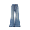 Chloé Blue Cotton Flared Jeans