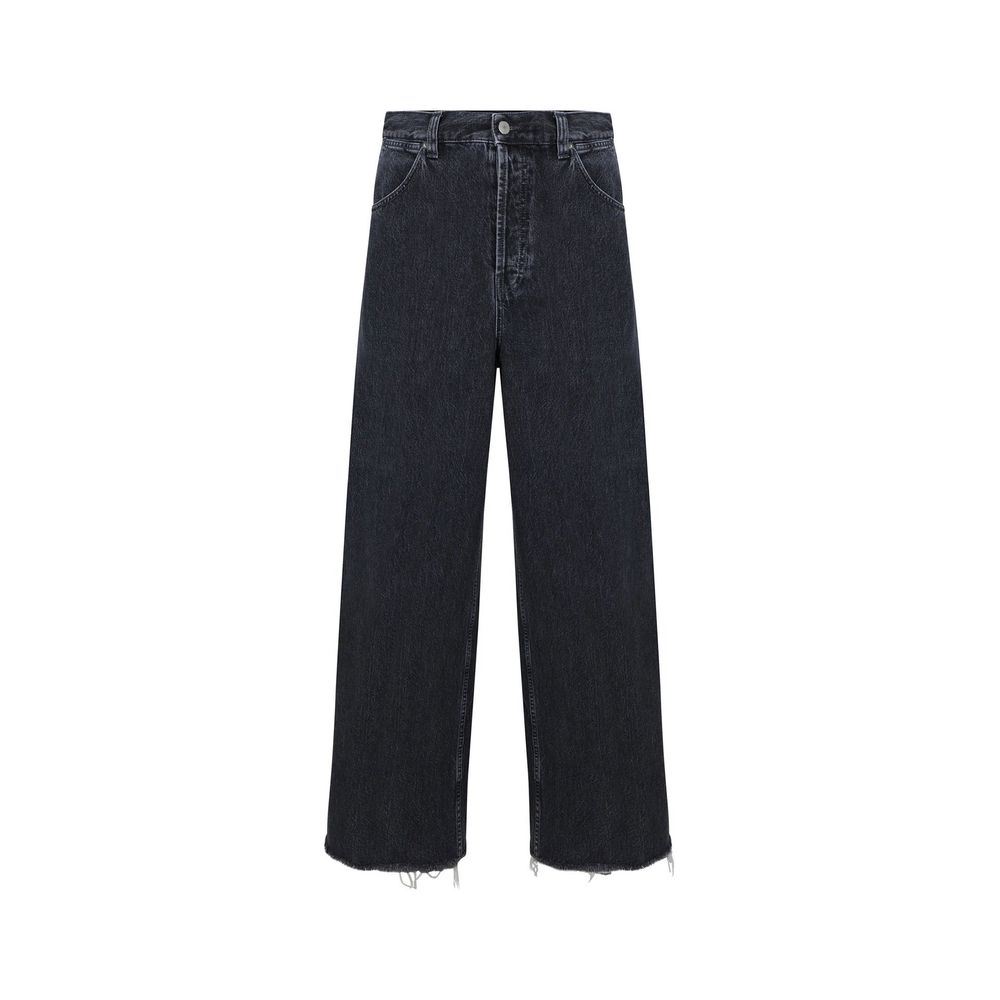 Jeans in denim di cotone nero Gucci