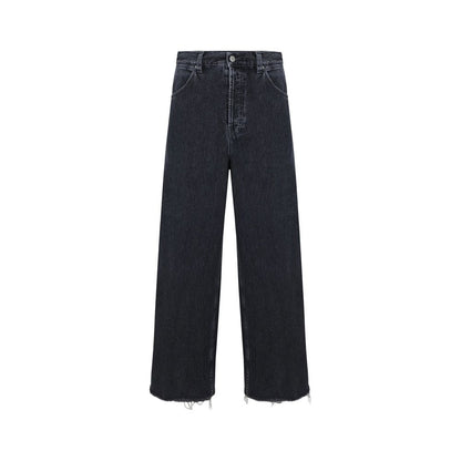 Jeans in denim di cotone nero Gucci
