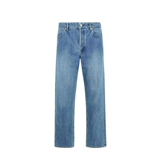 Jeans Jil Sander blu in cotone a gamba dritta