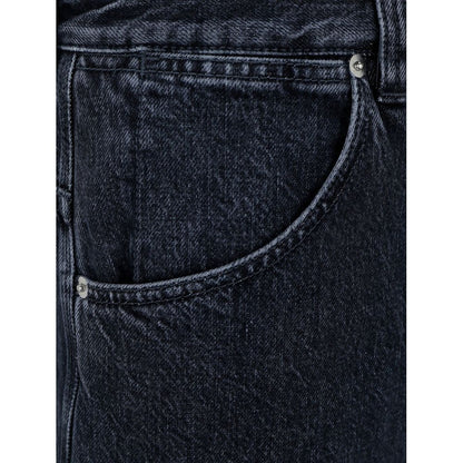 Jeans in denim di cotone nero Gucci