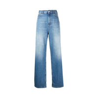 Jeans Valentino Garavani a vita alta in cotone blu