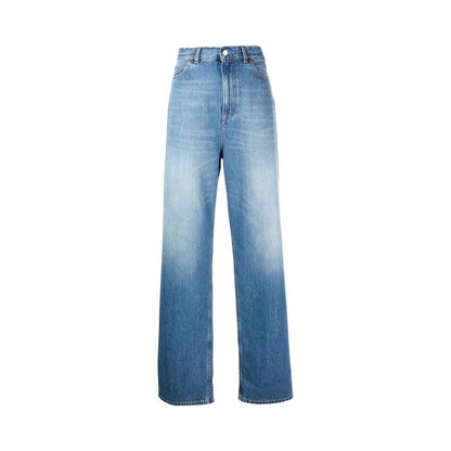 Jeans Valentino Garavani a vita alta in cotone blu