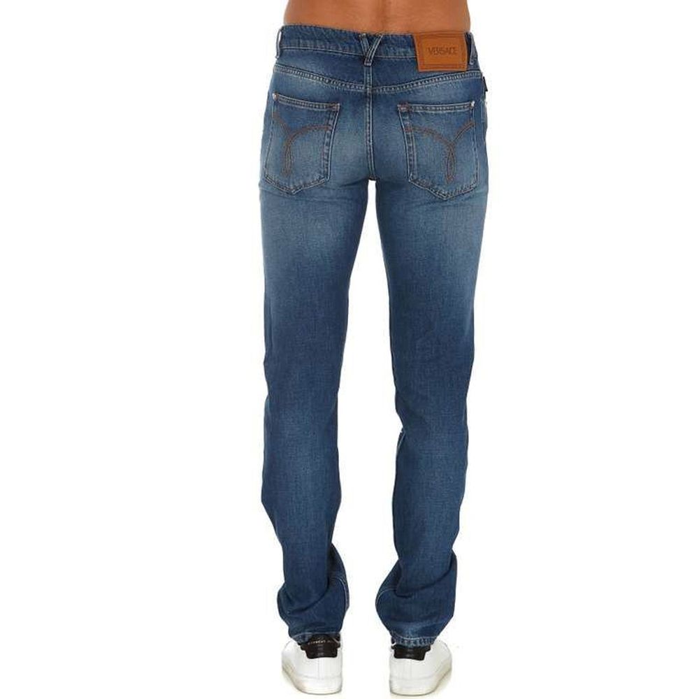 Jeans en jean de coton bleu Versace