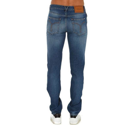 Versace Jeans in Denim di Cotone Blu