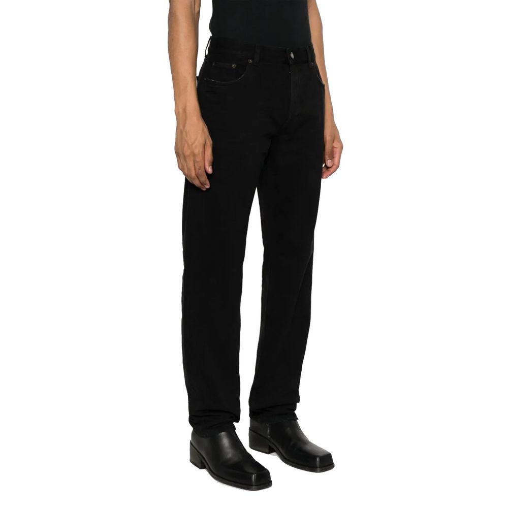 Jeans dritti Saint Laurent in cotone nero