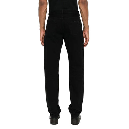 Jeans dritti Saint Laurent in cotone nero