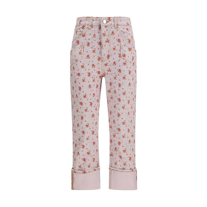 Pantalon court Ganni en coton multicolore