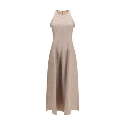 Robe décontractée Brunello Cucinelli en lin beige