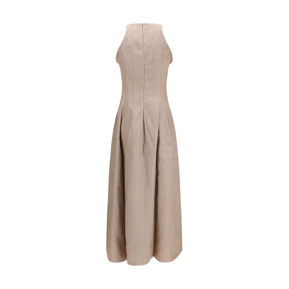 Robe décontractée Brunello Cucinelli en lin beige