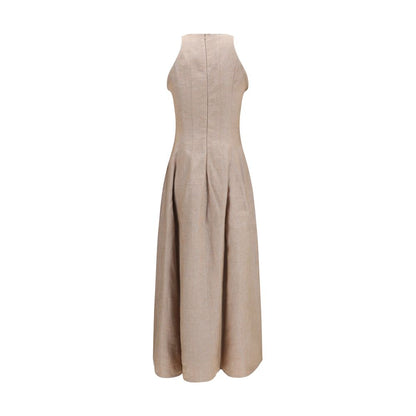 Robe décontractée Brunello Cucinelli en lin beige