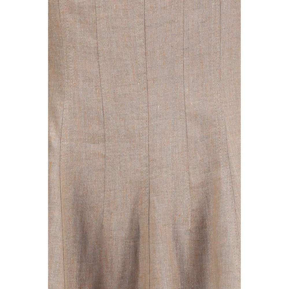 Robe décontractée Brunello Cucinelli en lin beige
