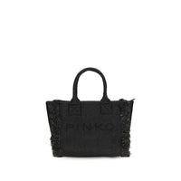 Sac à bandoulière PINKO en raphia noir
