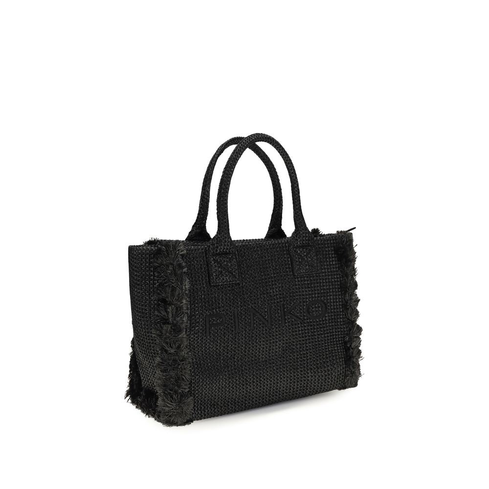 Borsa a Tracolla PINKO in Rafia Nera