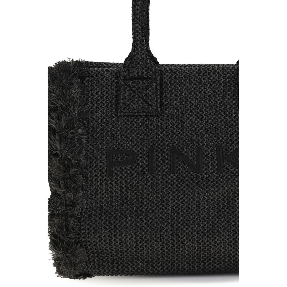 Borsa a Tracolla PINKO in Rafia Nera