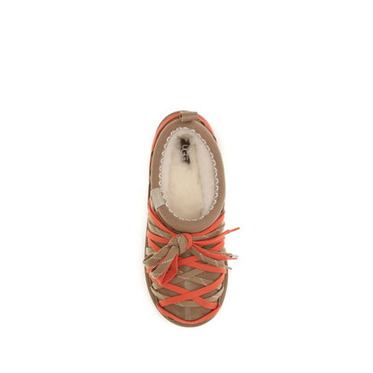 UGG Sandali multicolor in pelle scamosciata con cinturino