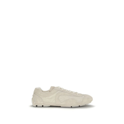 Baskets Prada beiges en cuir de veau Bos Taurus