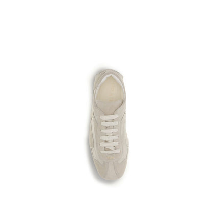 Baskets Prada beiges en cuir de veau Bos Taurus