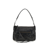 Borsa a Tracolla Balenciaga Nera in Agnello Ovis Aries Aries