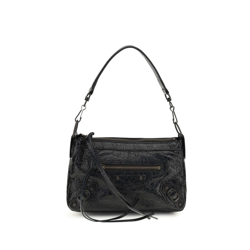 Borsa a Tracolla Balenciaga Nera in Agnello Ovis Aries Aries