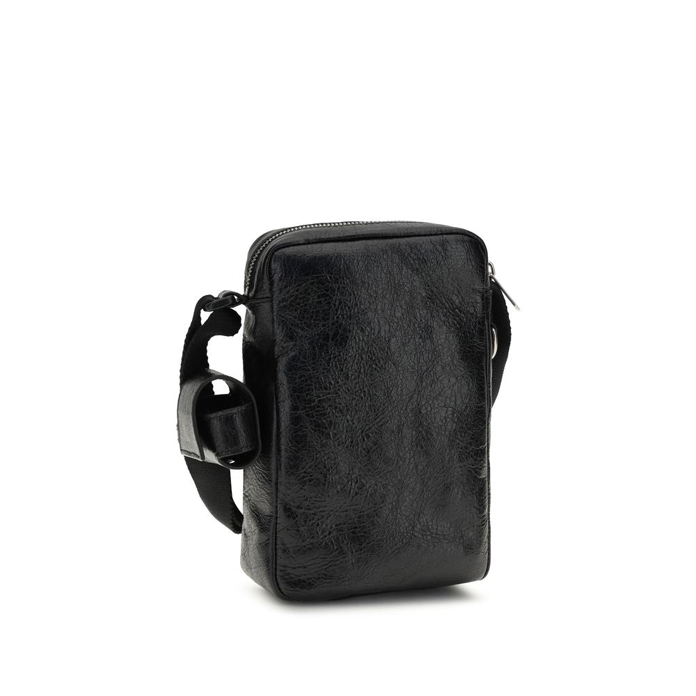 Balenciaga Borsa a Spalla Nera in Pelle di Agnello Ovis Aries