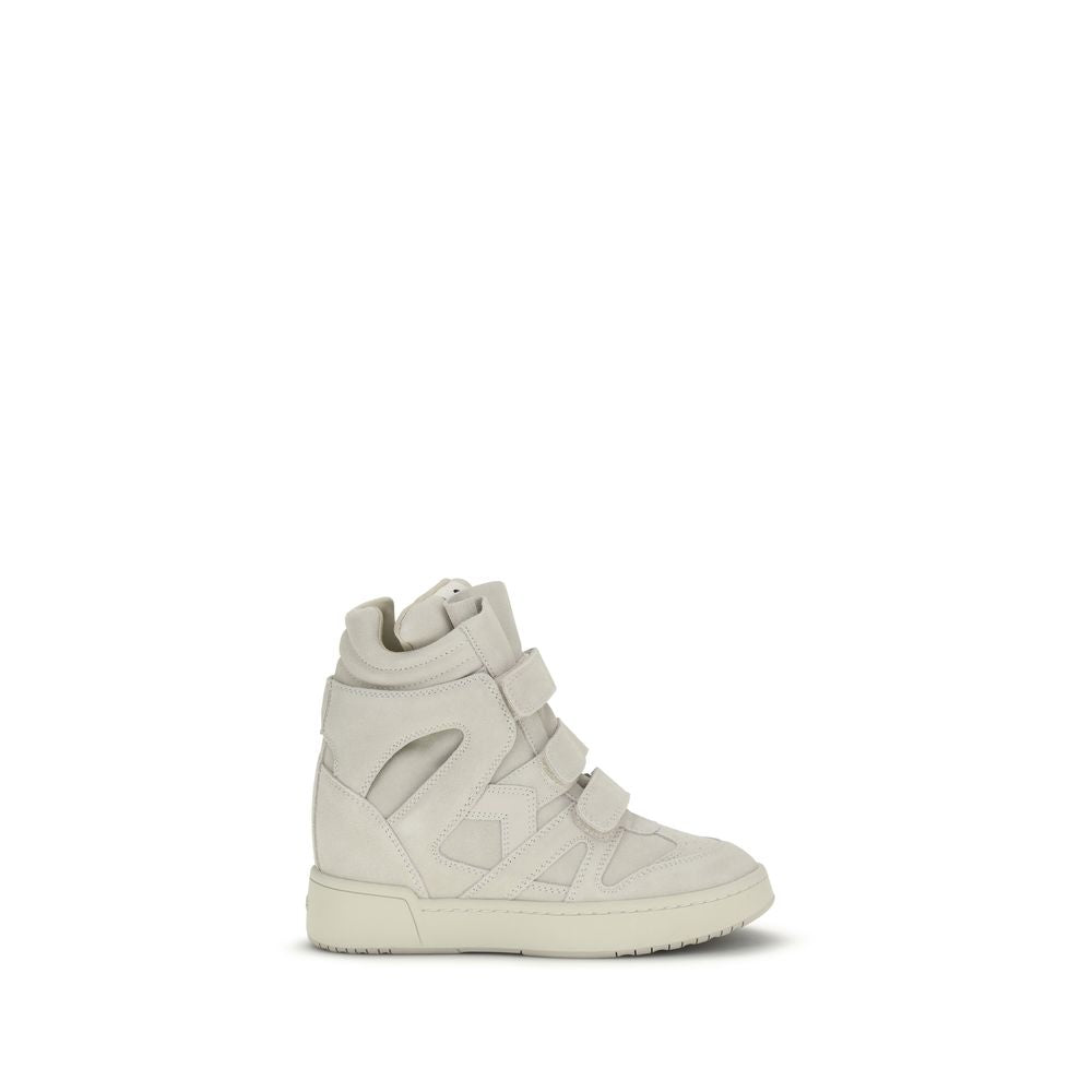 Sneakers Platform Isabel Marant Beige in Pelle di Vitello Bos Taurus