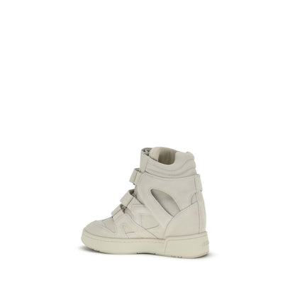Sneakers Platform Isabel Marant Beige in Pelle di Vitello Bos Taurus