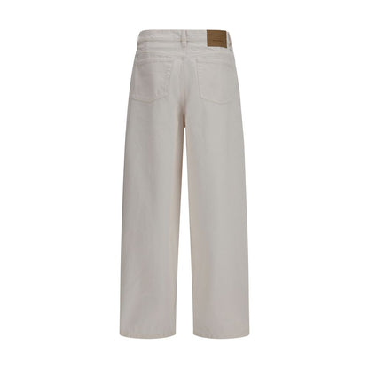 Ami Paris Jeans in denim di cotone bianco