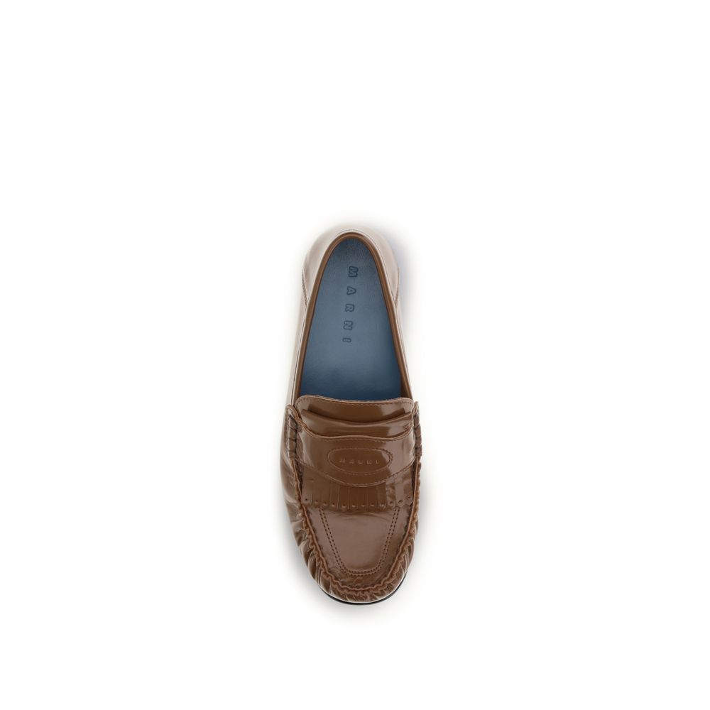 Mocassins à enfiler Marni marron agneau Ovis Aries Aries