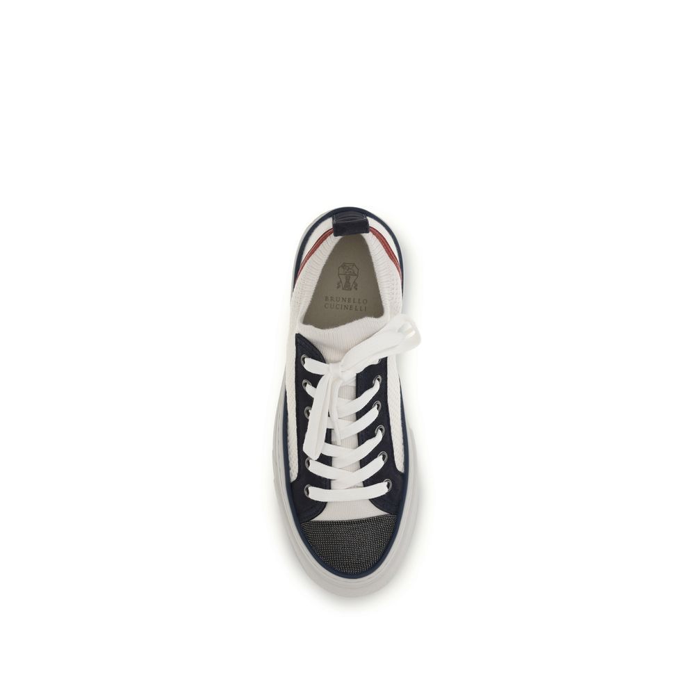 Baskets Basses en Coton Multicolore Brunello Cucinelli