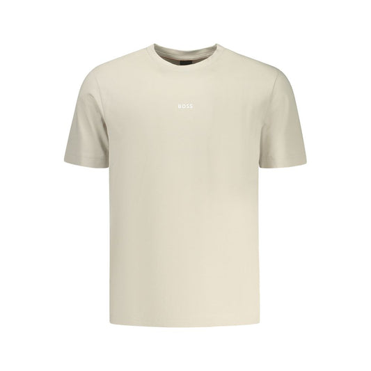 T-shirt da uomo in cotone beige Hugo Boss