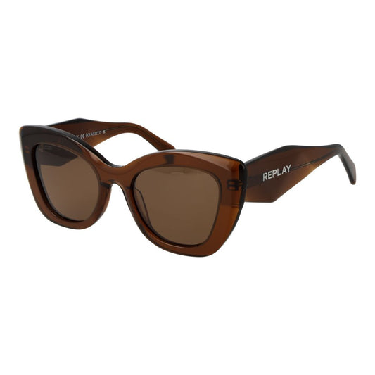 Occhiali da sole Replay in acetato marrone