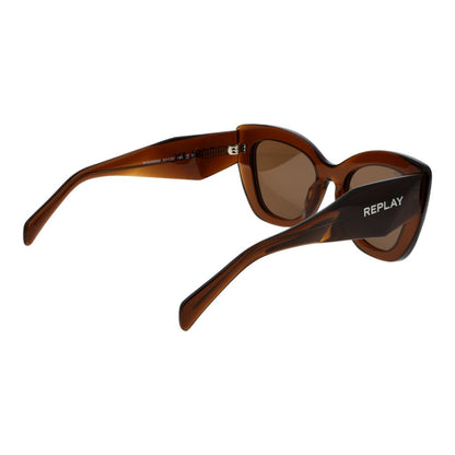 Lunettes de soleil Replay en acétate marron