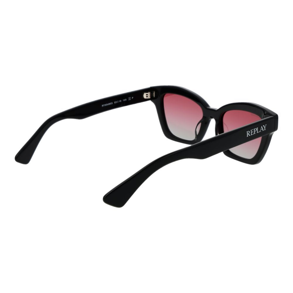 Lunettes de soleil Replay en acétate noir