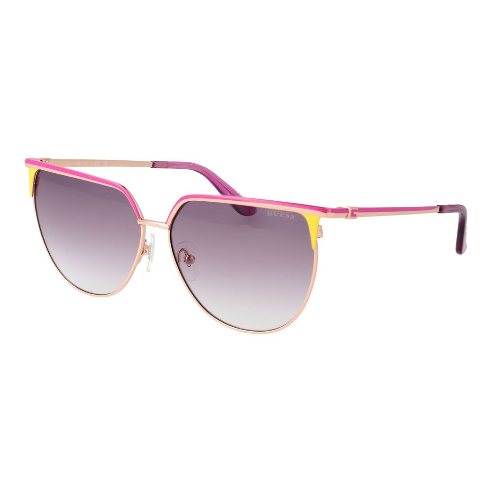 Occhiali da sole Guess in metallo color oro rosa