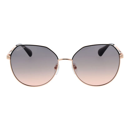 Lunettes de soleil en métal doré rose et plastique Max & Co