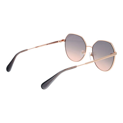 Lunettes de soleil en métal doré rose et plastique Max & Co