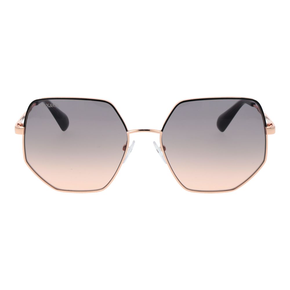 Occhiali da sole Max & Co in metallo color oro rosa
