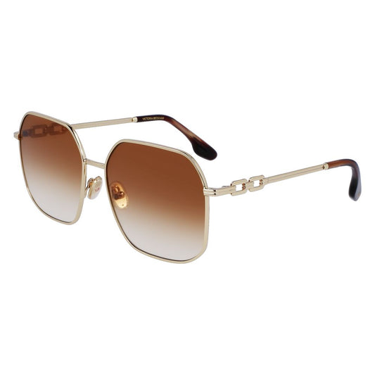 Occhiali da sole Victoria Beckham in metallo dorato