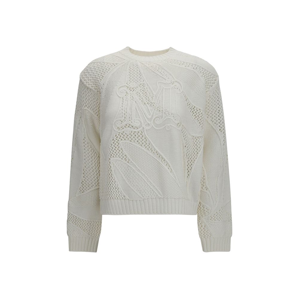 Max Mara Felpa di cotone bianca