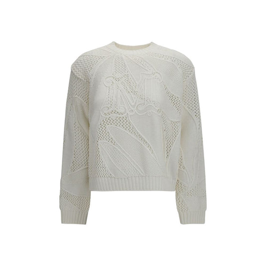 Max Mara Felpa di cotone bianca
