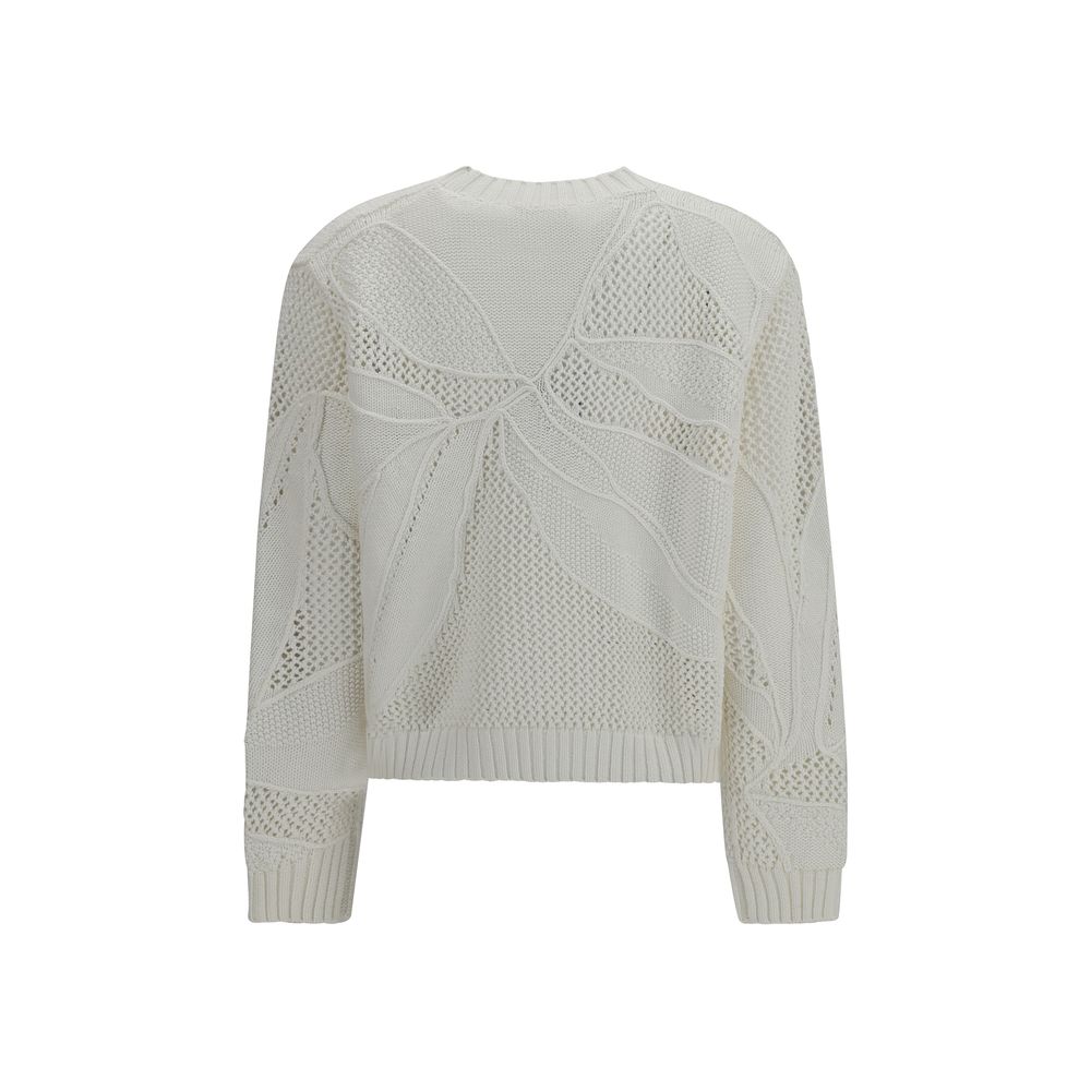 Max Mara Felpa di cotone bianca