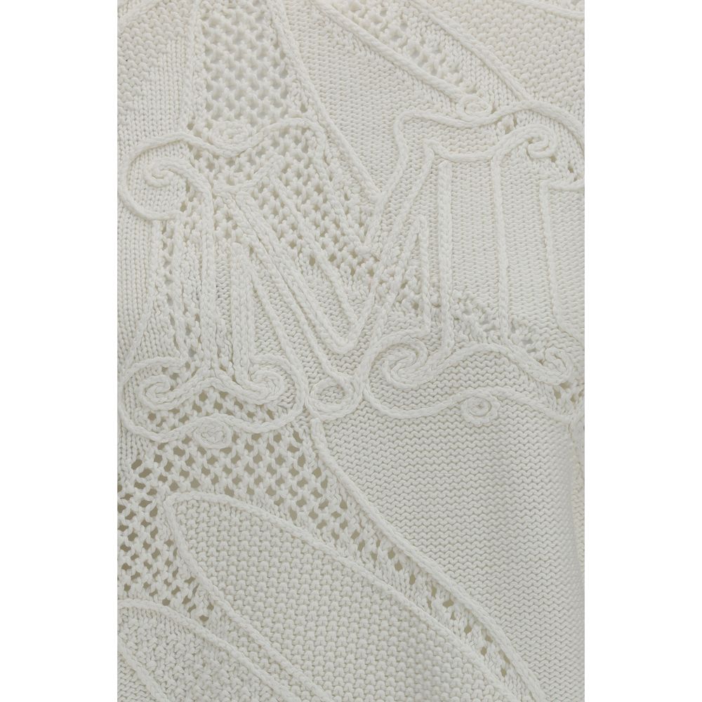 Max Mara Felpa di cotone bianca