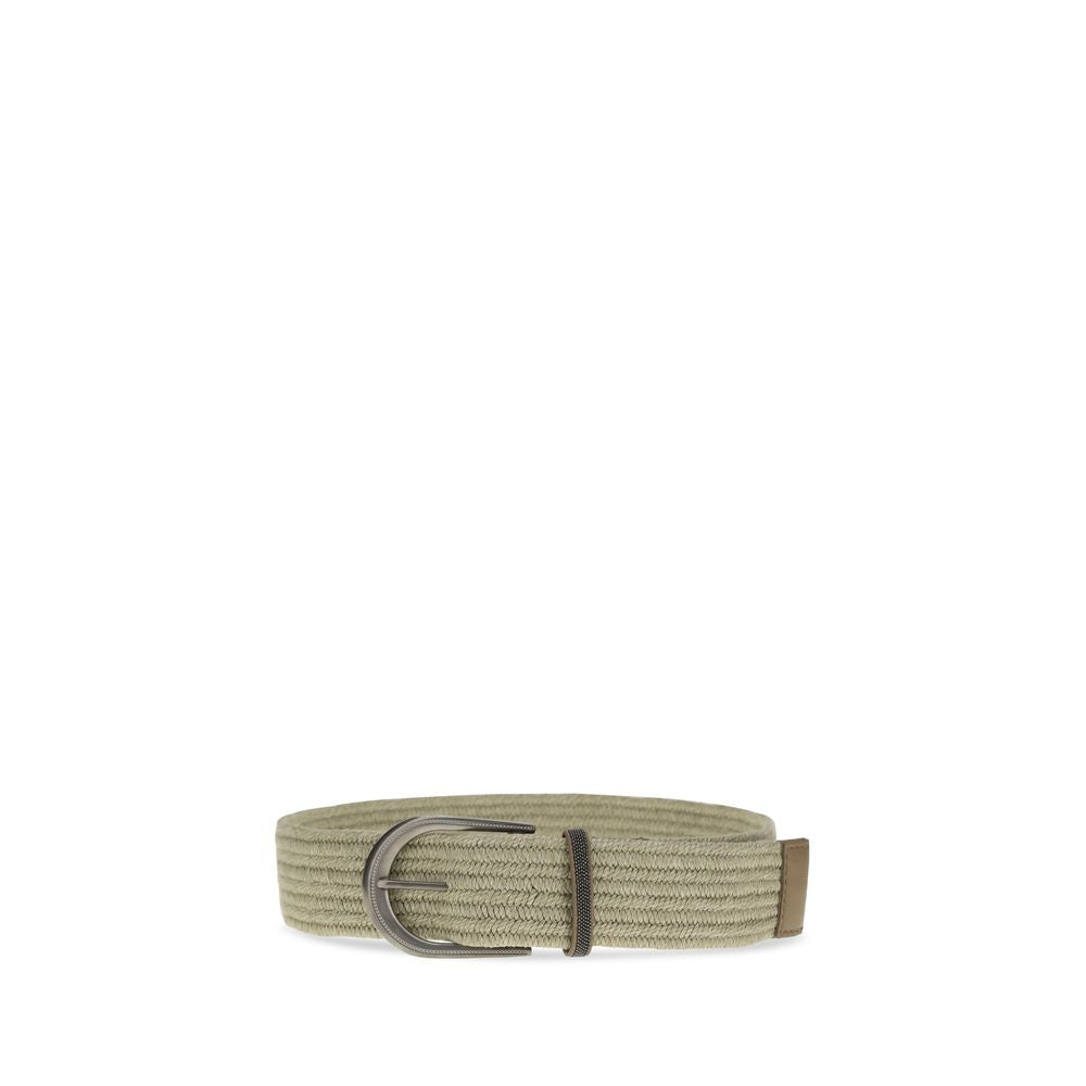 Brunello Cucinelli Cintura Regular in Lino Beige