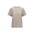 Brunello Cucinelli T-shirt in lino beige