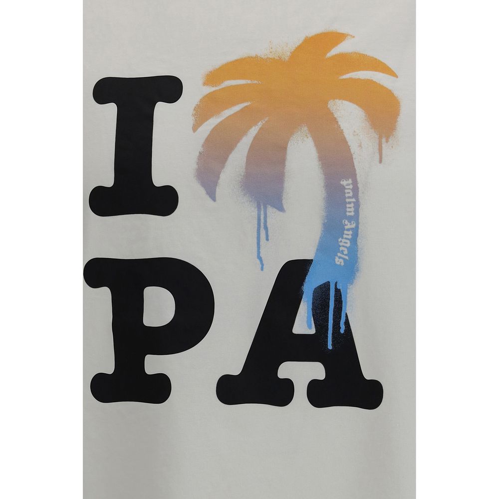 T-Shirt Palm Angels in Cotone Bianco