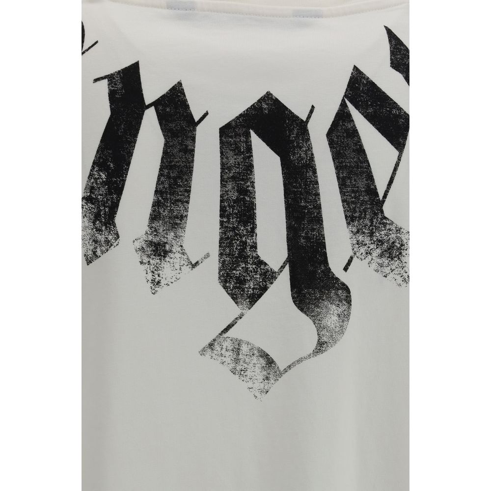 T-Shirt Palm Angels in Cotone Bianco