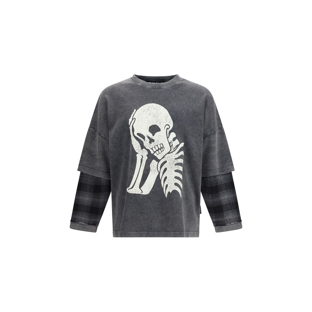 Camicia nera in cotone Palm Angels