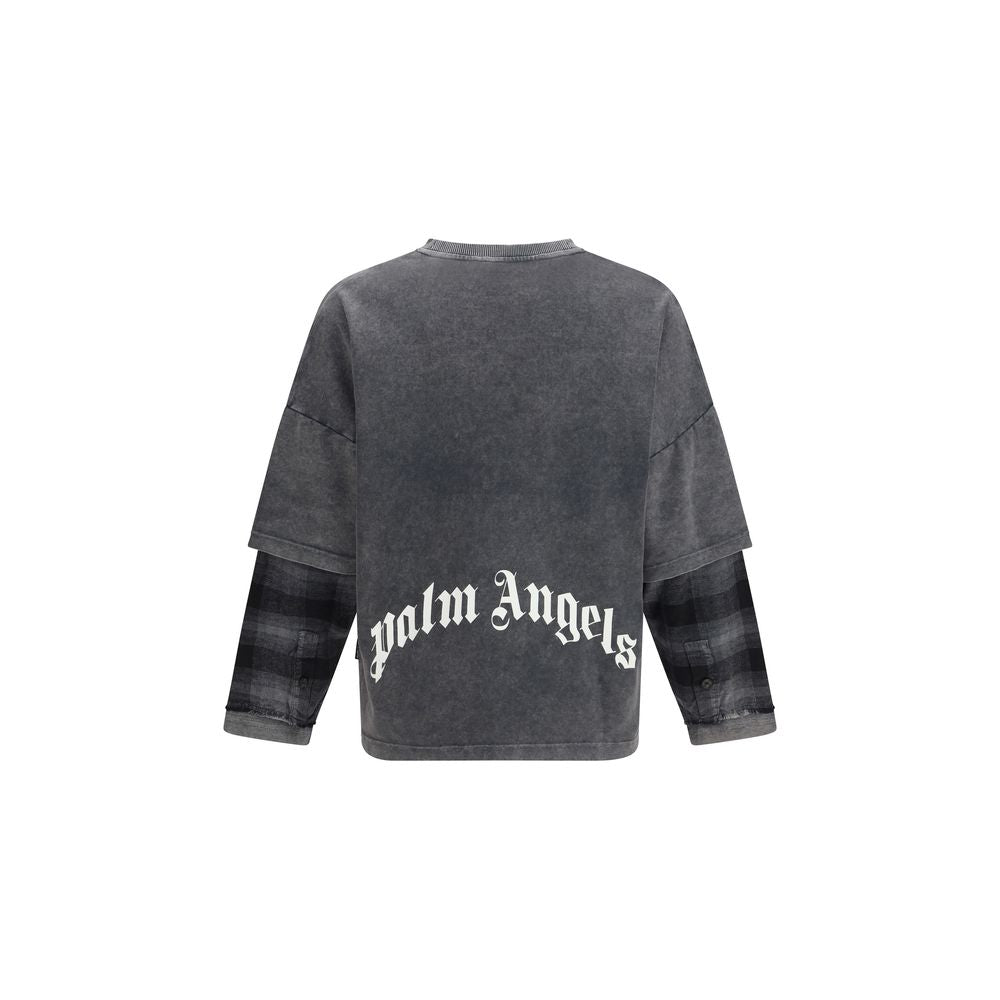 Camicia nera in cotone Palm Angels